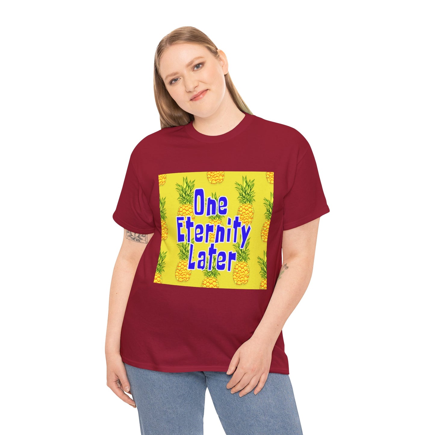 One Eternity Later, Unisex Heavy Cotton Tee, SpongeBob, cartoons, t-shirt, t-shirts, tshirt, png, funny, kids, GraphicTees