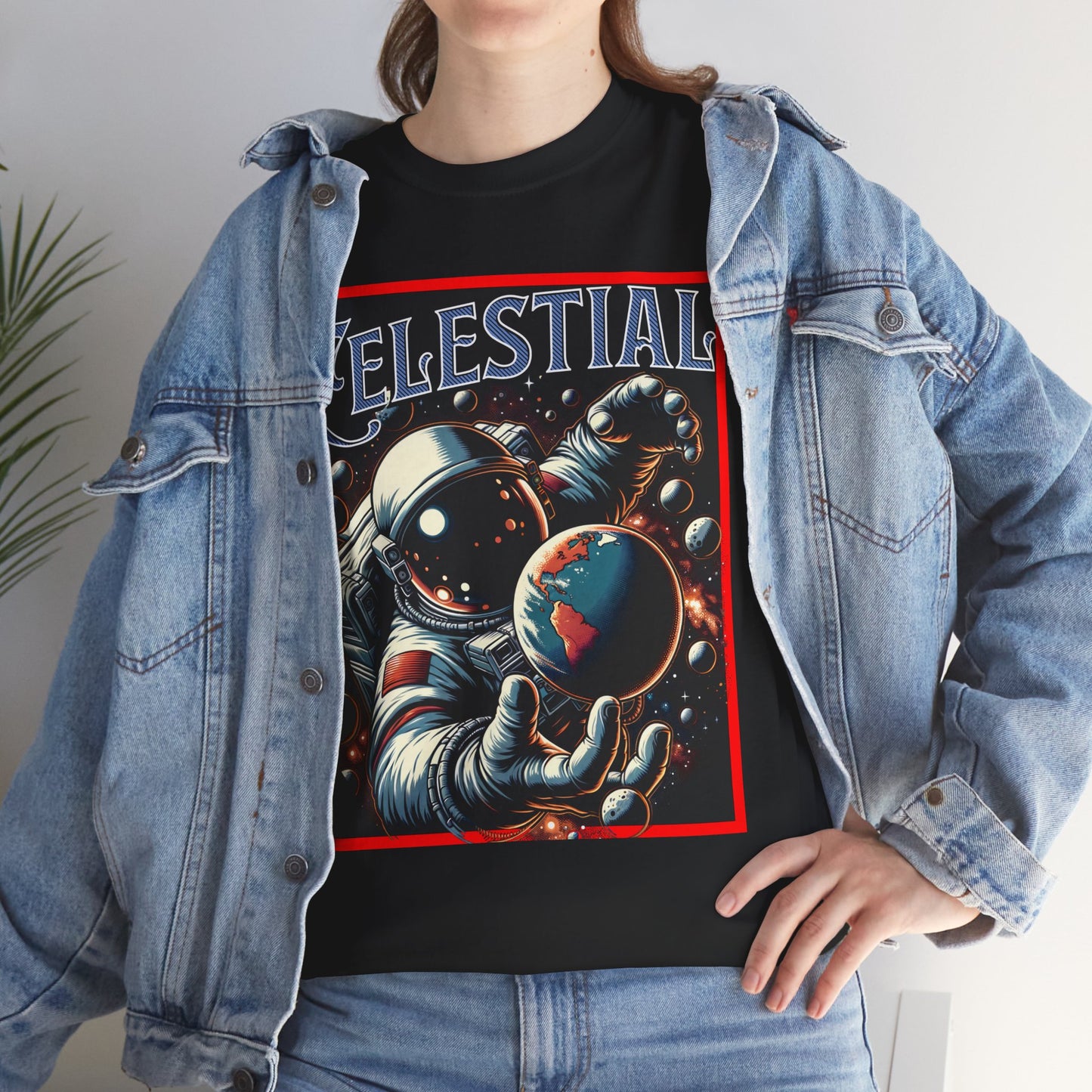 Celestial Astronaut Tee - Unisex Vintage Space Graphic T-Shirt, png, t-shirt, tshirts