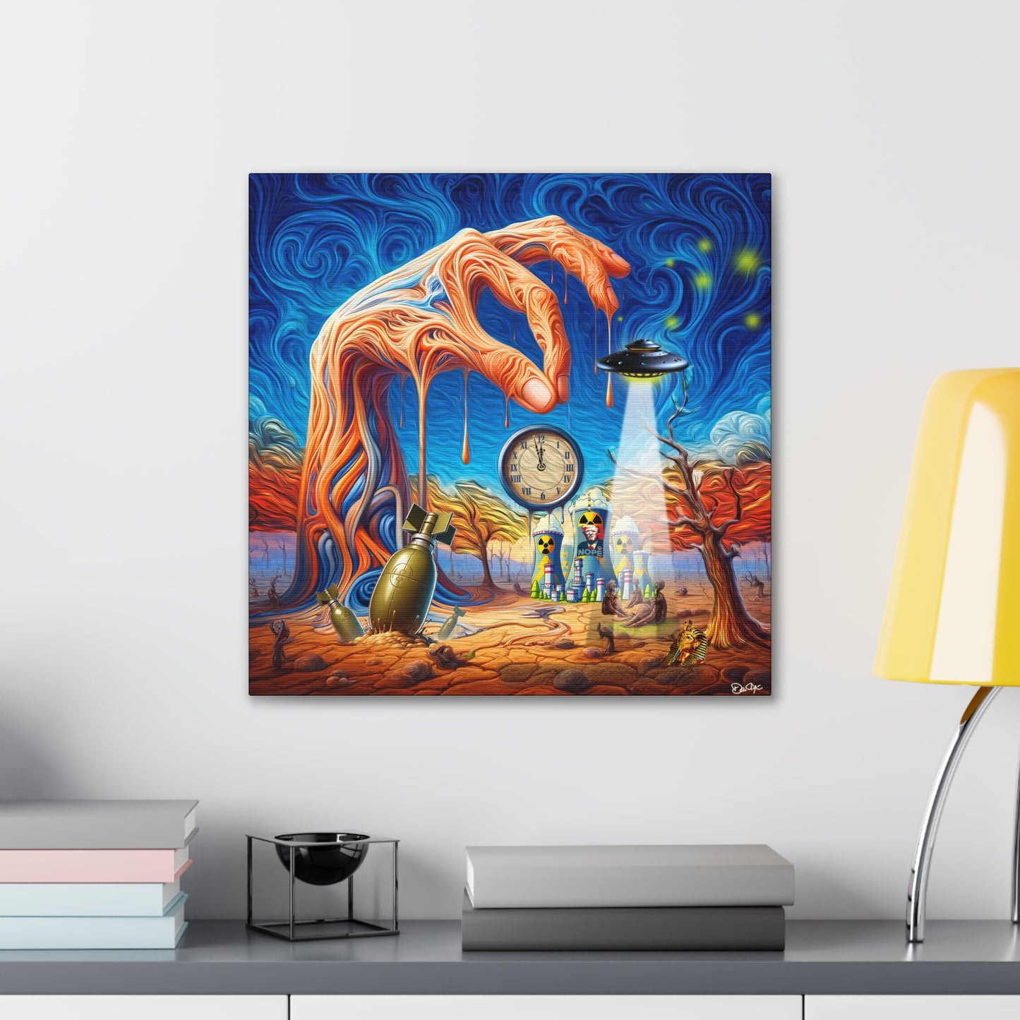 Two Minutes till Midnight, Canvas Stretched, 0.75", doomsday, funny, comedy, graphic design, png, svg