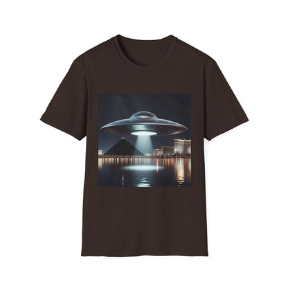 Vintage UFO Graphic Unisex T-Shirt, Retro Tee for Sci-Fi Lovers, Gift for Space Enthusiasts, Cool Alien Design, Unique Casual Wear