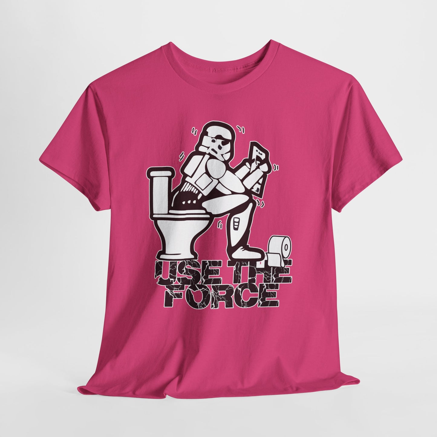 Use The Force, Unisex Heavy Cotton Tee, Star Wars, funny, restroom jokes, graphic design, png