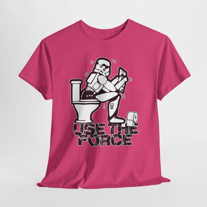 Use The Force, Unisex Heavy Cotton Tee, Star Wars, funny, restroom jokes, graphic design, png