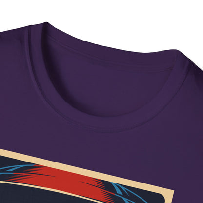 Cosmic Alien Peace Unisex Softstyle T-Shirt, Vintage UFO Tee, Space Lover Gift, Sci-Fi Fan Shirt, Trendy Graphic Tee, GraphicTees, t-shirts