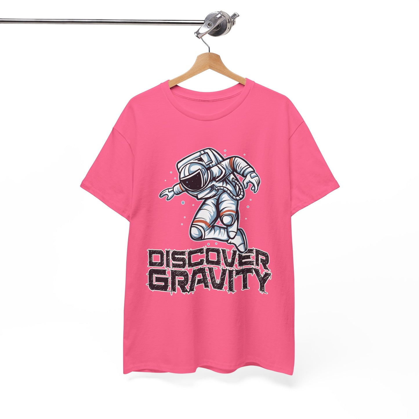Discover Gravity. Unisex Heavy Cotton Tee - Fun Astronaut, Astronomy Graphic Tee - Unisex graphic design, png Express Delivery available