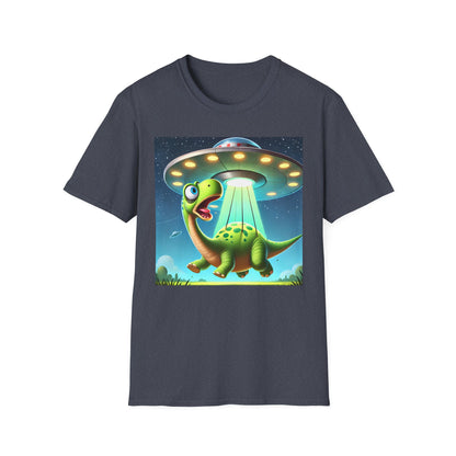 Cute Alien Dinosaur Unisex T-Shirt, Fun Graphic Tee, Kids & Adults, Space Theme, Playful Gift Idea, Birthday, Casual Wear