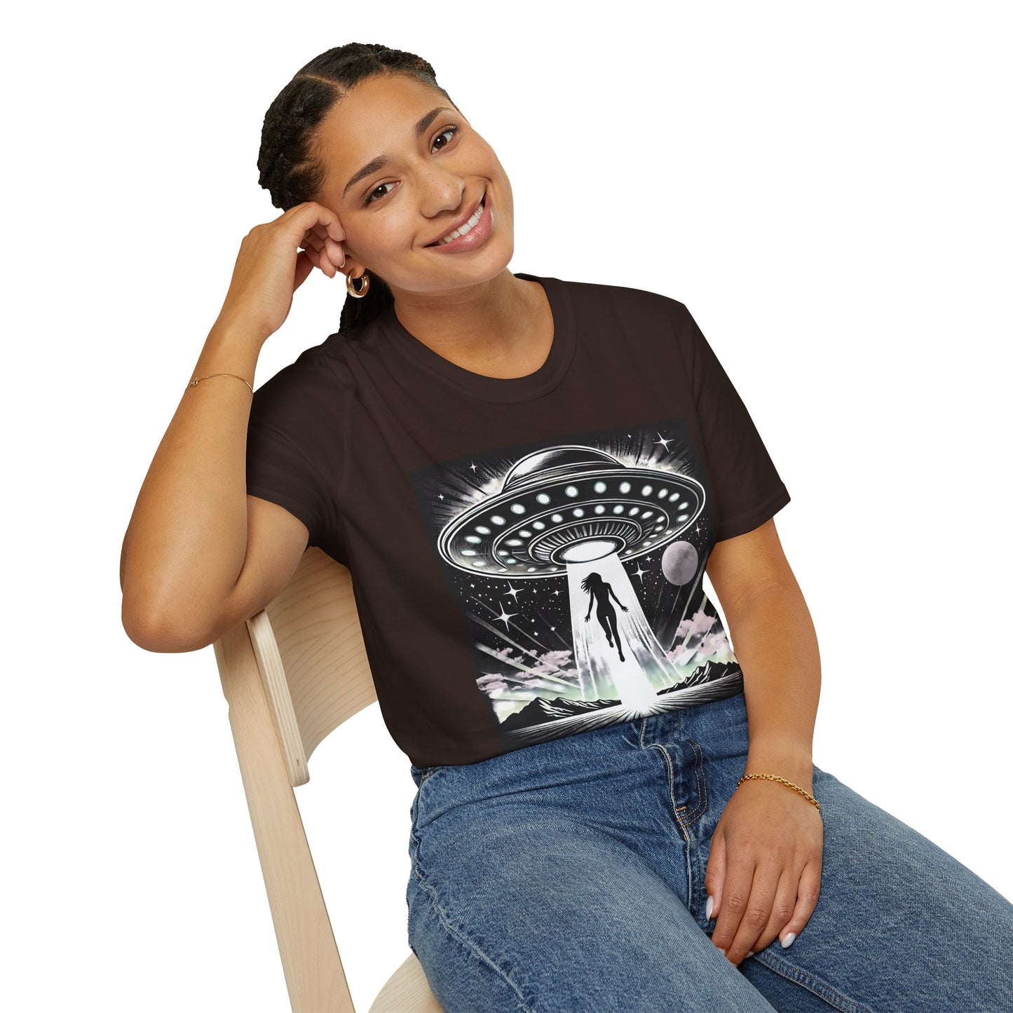 Cosmic Alien Abduction T-Shirt, Retro UFO Shirt, t-shirts, tshirts, Space Enthusiast Apparel, Graphic Tee, Gift for Sci-Fi Lovers, tees, png