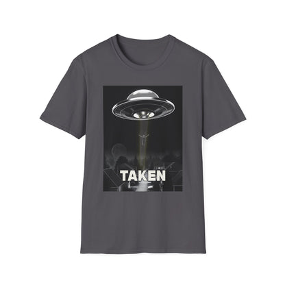 Taken 3, Alien Theme Unisex Softstyle T-Shirt, Fun Graphic Tee for UFO Lovers, Great for Casual Wear, Gifts for Sci-Fi Fans, Cool Shirt