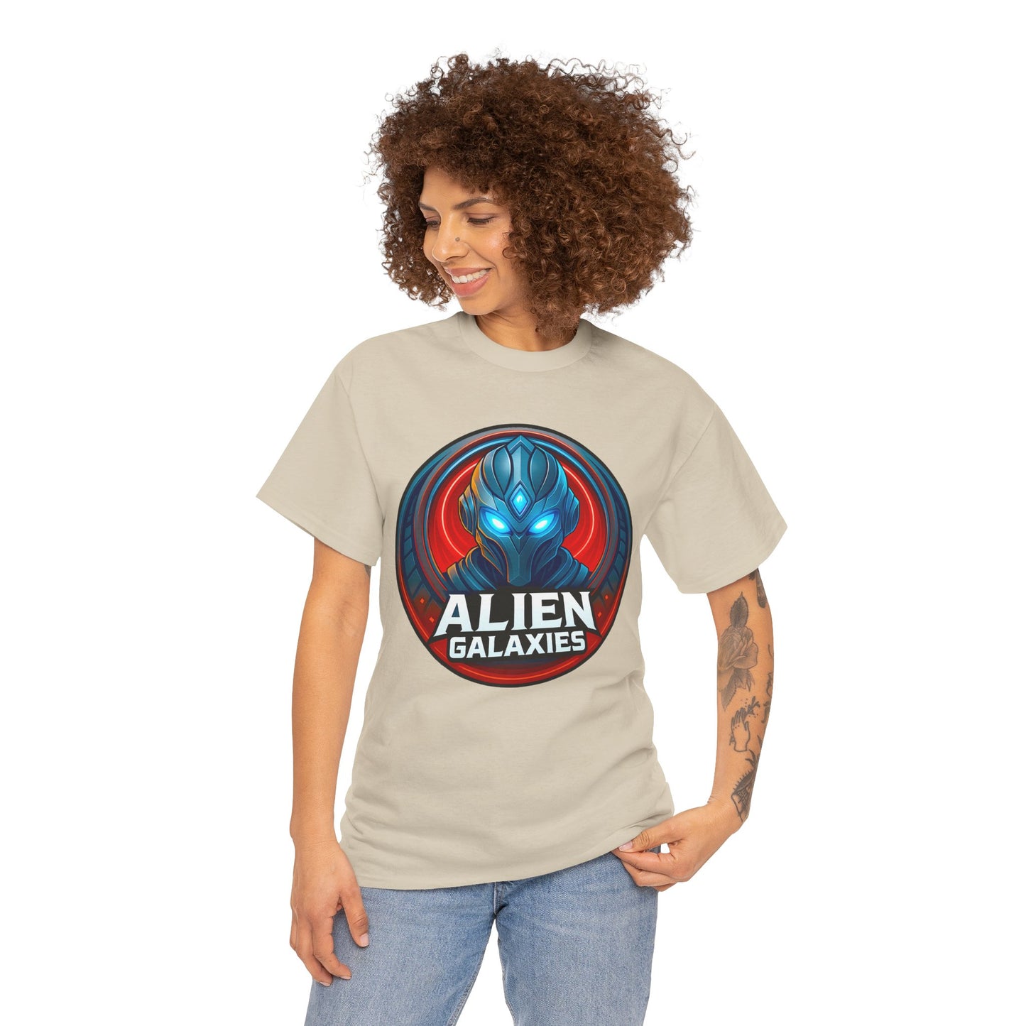 Alien Galaxies T-Shirt — Sci‑Fi Alien Emblem Tee, unisex, t-shirt, png, graphic design