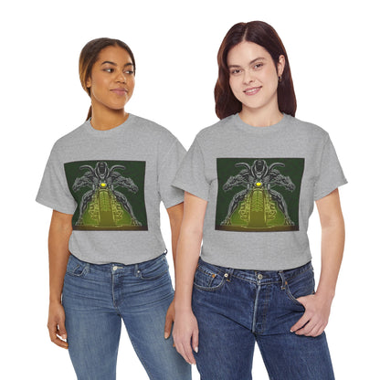 Alien Biker Neon Sci‑Fi Motorcycle T-Shirt