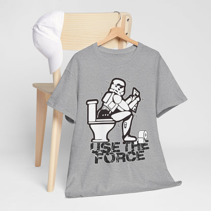 Use The Force, Unisex Heavy Cotton Tee, Star Wars, funny, restroom jokes, graphic design, png