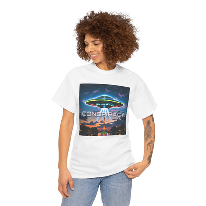 Retro Neon Alien UFO T-Shirt — "Conspiracy at DC" Graphic Tee