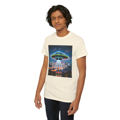 Retro Neon Alien UFO T-Shirt — "Conspiracy at DC" Graphic Tee