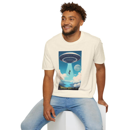 Cosmic Abduction Unisex T-Shirt | Space Alien Tee, UFO Graphic Shirt, Sci-Fi Fan Gift, Casual Style, Cool Vintage Look