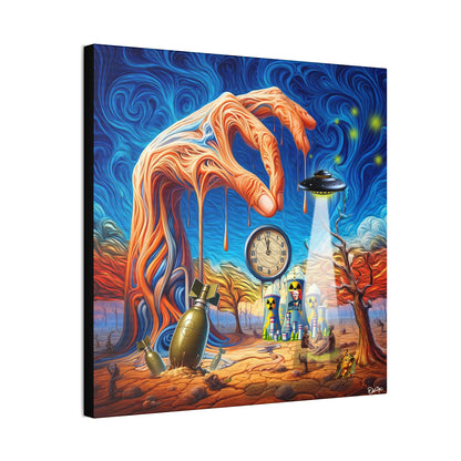 Two Minutes till Midnight, Canvas Stretched, 0.75", doomsday, funny, comedy, graphic design, png, svg