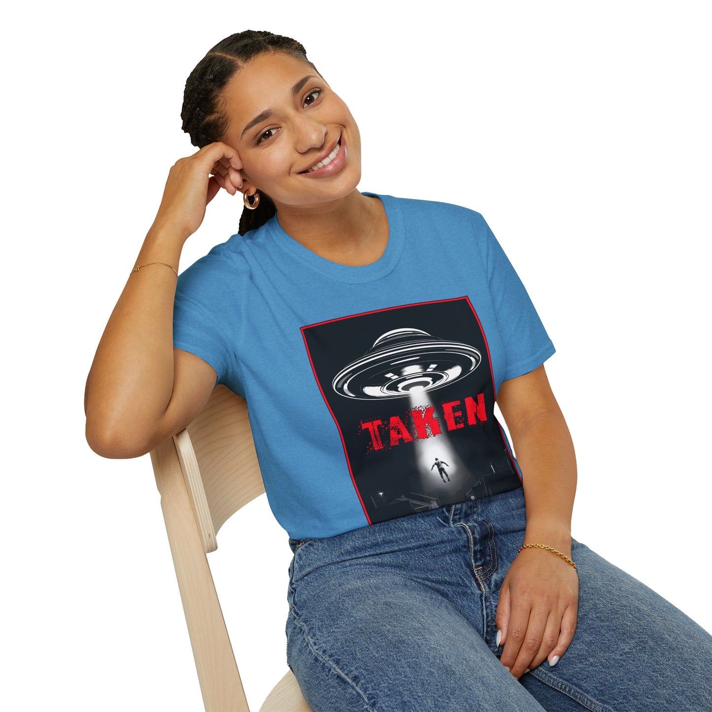 Taken, Alien Abduction, Unisex T-Shirt, Taken Graphic Tee, UFO Gift, Casual Wear, Sci-Fi Fan Apparel, Fun Statement Shirt, GraphicTees