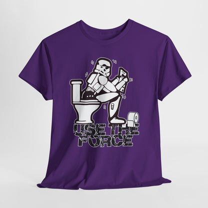 Use The Force, Unisex Heavy Cotton Tee, Star Wars, funny, restroom jokes, graphic design, png