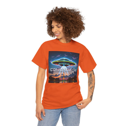 Retro Neon Alien UFO T-Shirt — "Conspiracy at DC" Graphic Tee
