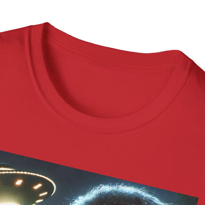 Bigfoot UFO Unisex T-Shirt, Funny Graphic Tee, Gift for Alien Lovers, Unique Summer Shirt, Casual Everyday Wear, t-shirt, tshirts, party, png, tshirt