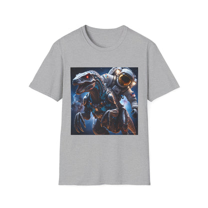 Space Dinosaur Unisex Softstyle T-Shirt, Fun Gift for Kids, Science Fiction Tee, Unique Graphic Shirt, Cool Outfit for Parties, t-shirt, tshirt, png