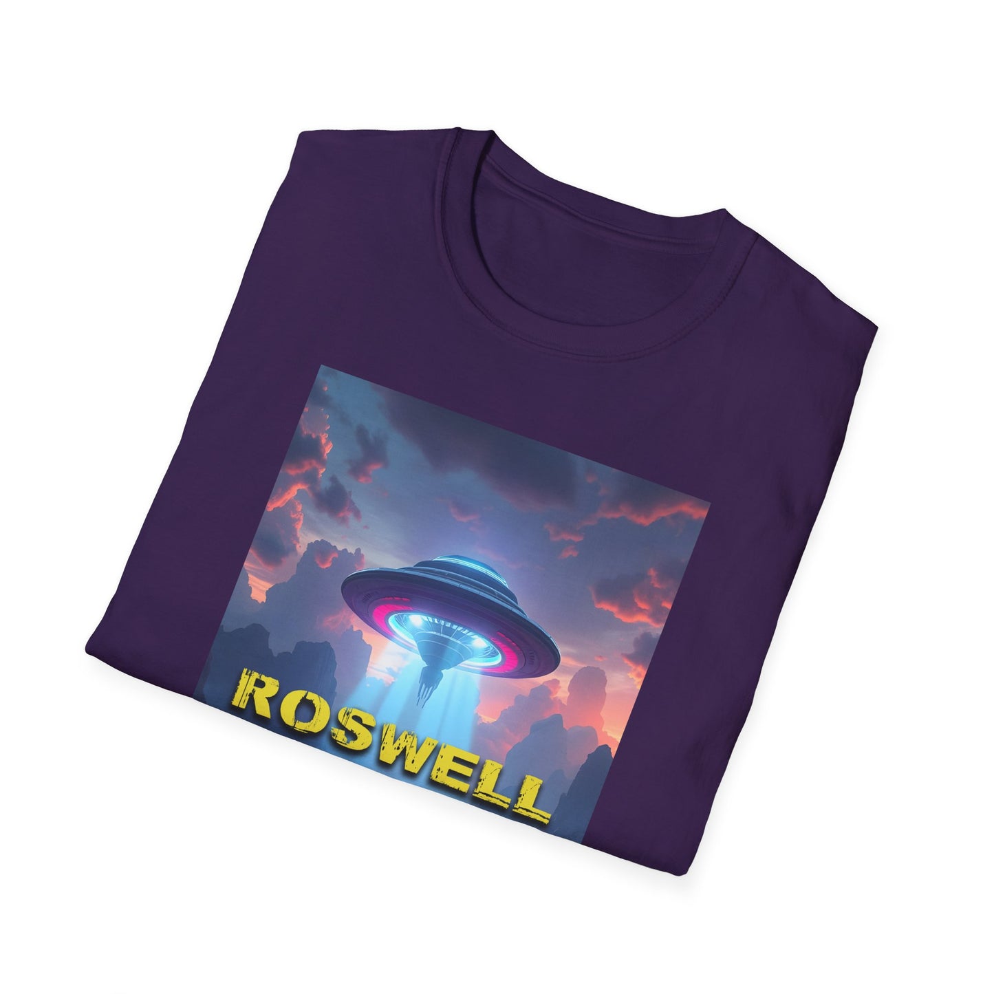 Roswell Probed Retro T-Shirt - Alien UFO Lover Gift, Sci-Fi Apparel, Extraterrestrial Tee, Unisex Softstyle Clothing, graphic design, png