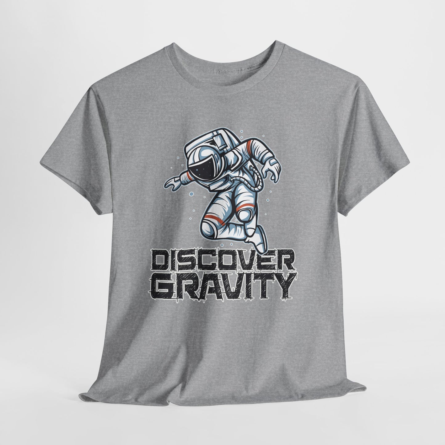 Discover Gravity. Unisex Heavy Cotton Tee - Fun Astronaut, Astronomy Graphic Tee - Unisex graphic design, png Express Delivery available