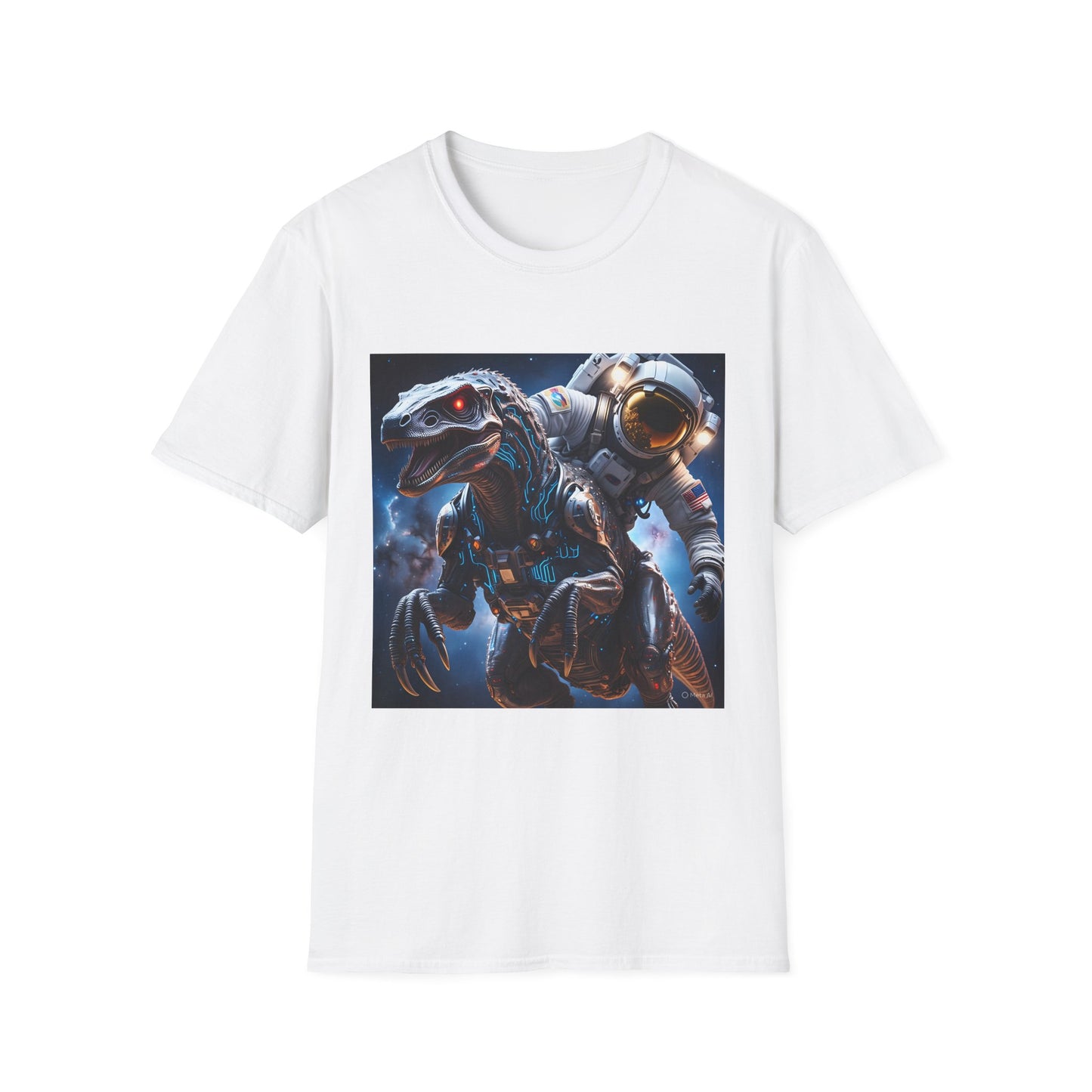 Space Dinosaur Unisex Softstyle T-Shirt, Fun Gift for Kids, Science Fiction Tee, Unique Graphic Shirt, Cool Outfit for Parties, t-shirt, tshirt, png