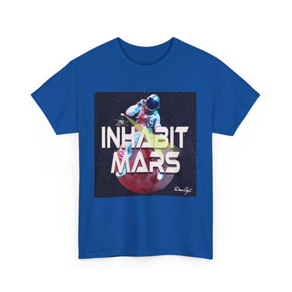 Inhabit Mars, Unisex Heavy Cotton Tee, Space, SpaceX, Universe, UFO, multiverse, graphic design, png, graphic design, t-shirts, tee