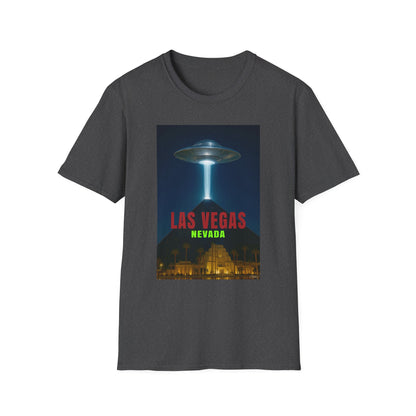Luxor UFO, Las Vegas UFO Unisex Softstyle T-Shirt - Retro Nevada Design, graphic design, t-shirts, tshirts, tees, GraphicTees, png